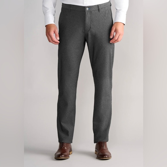 Twillory Air Pants Mens 36x34 Heather Grey Knit Tailored Fit Stretch NWT $109